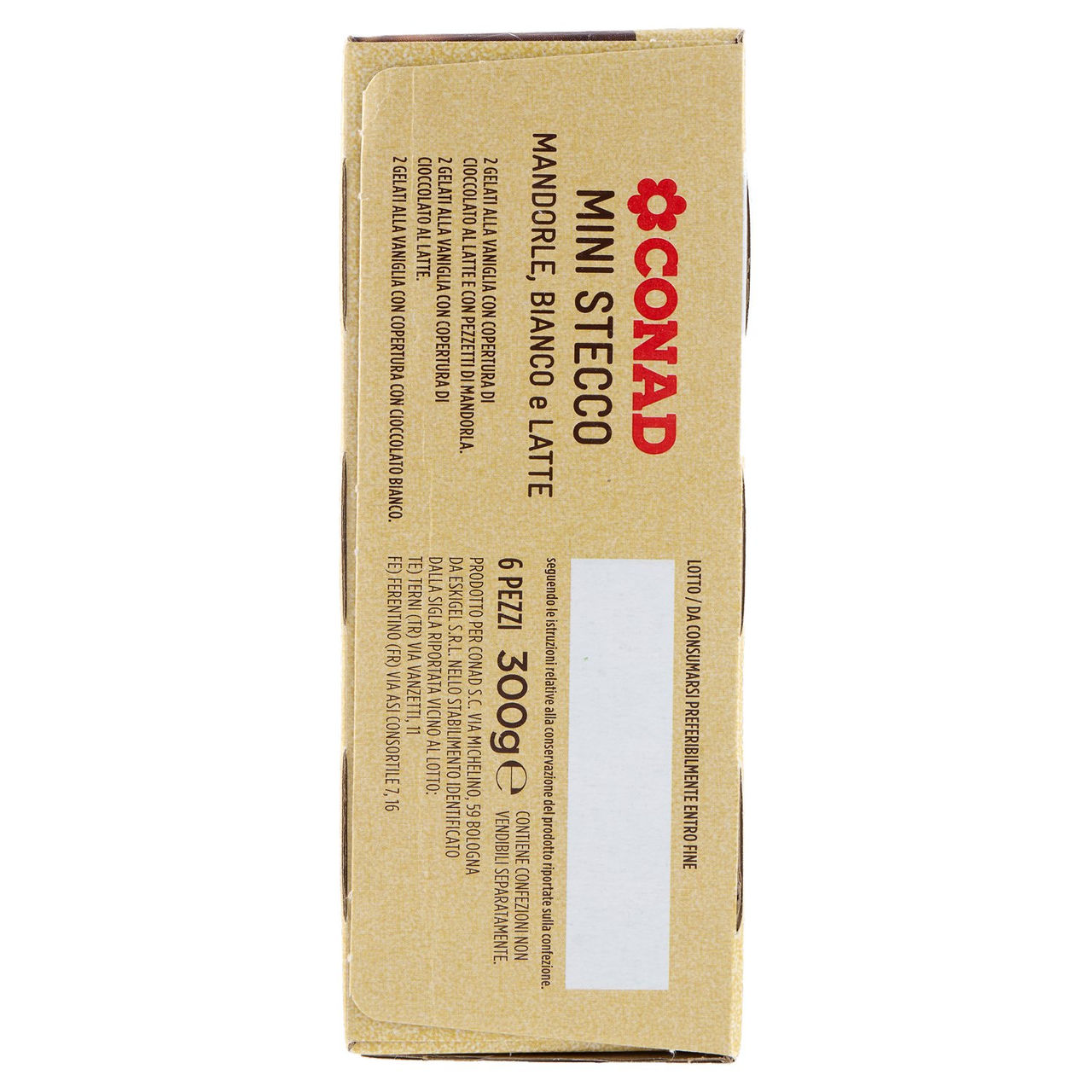 Mini Stecco Mandorle, Bianco e Latte Conad online