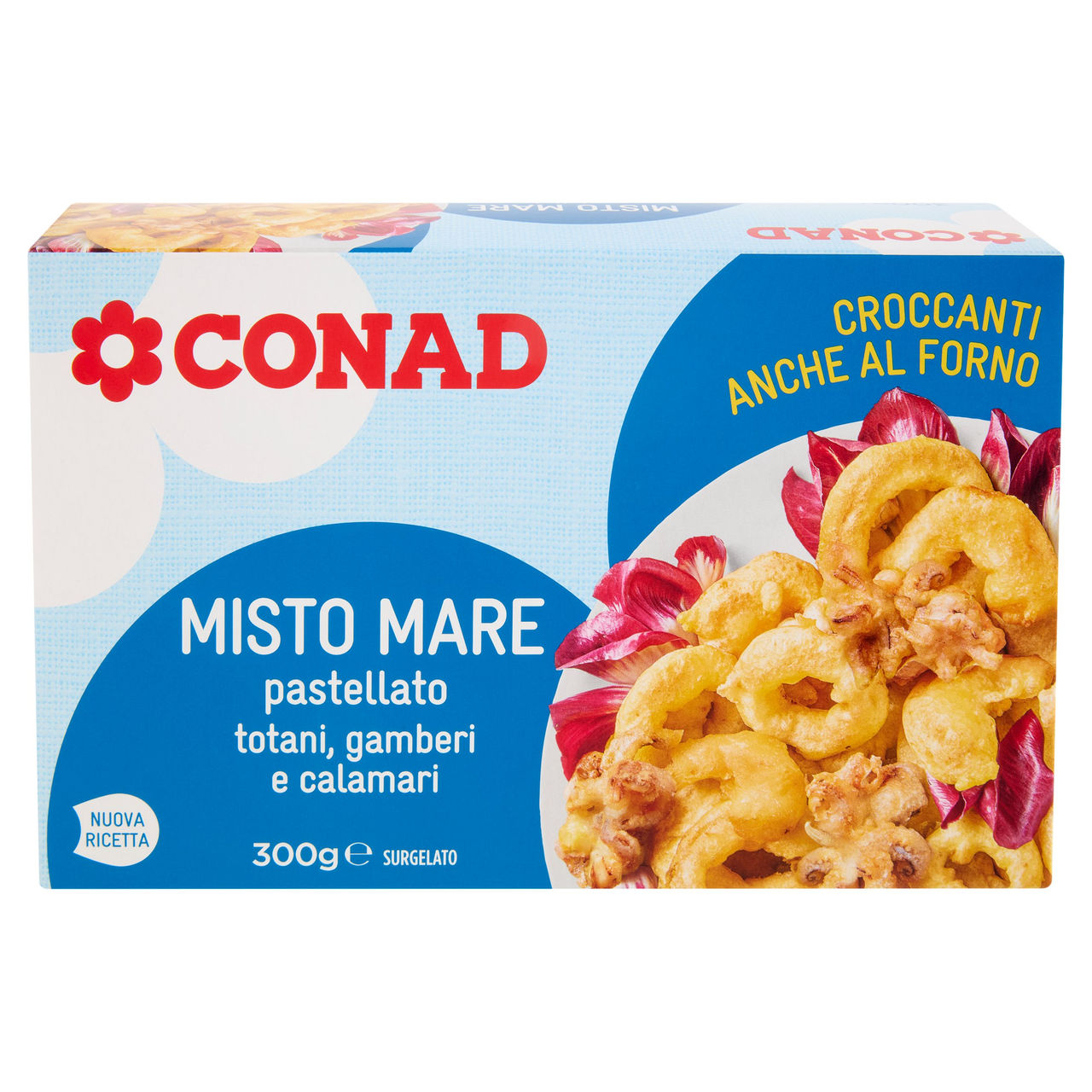 CONAD Misto Mare pastellato totani, gamberi e calamari Surgelato 300 g