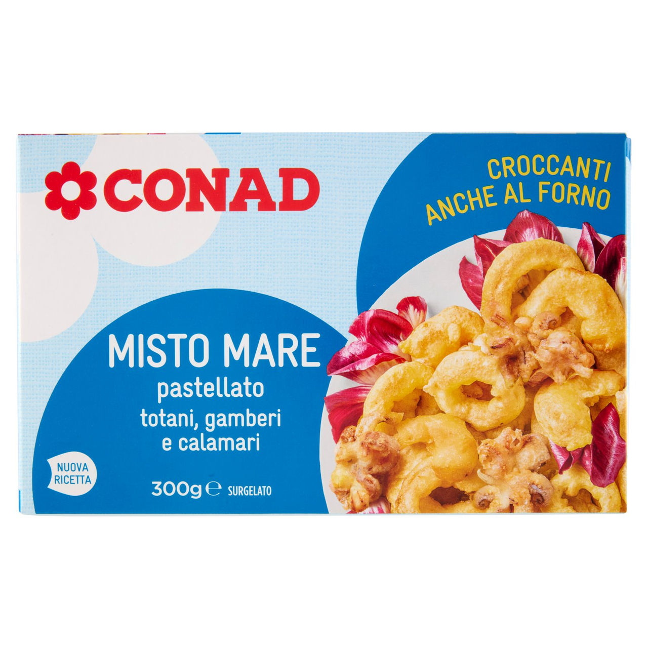 CONAD Misto Mare pastellato totani, gamberi e calamari Surgelato 300 g