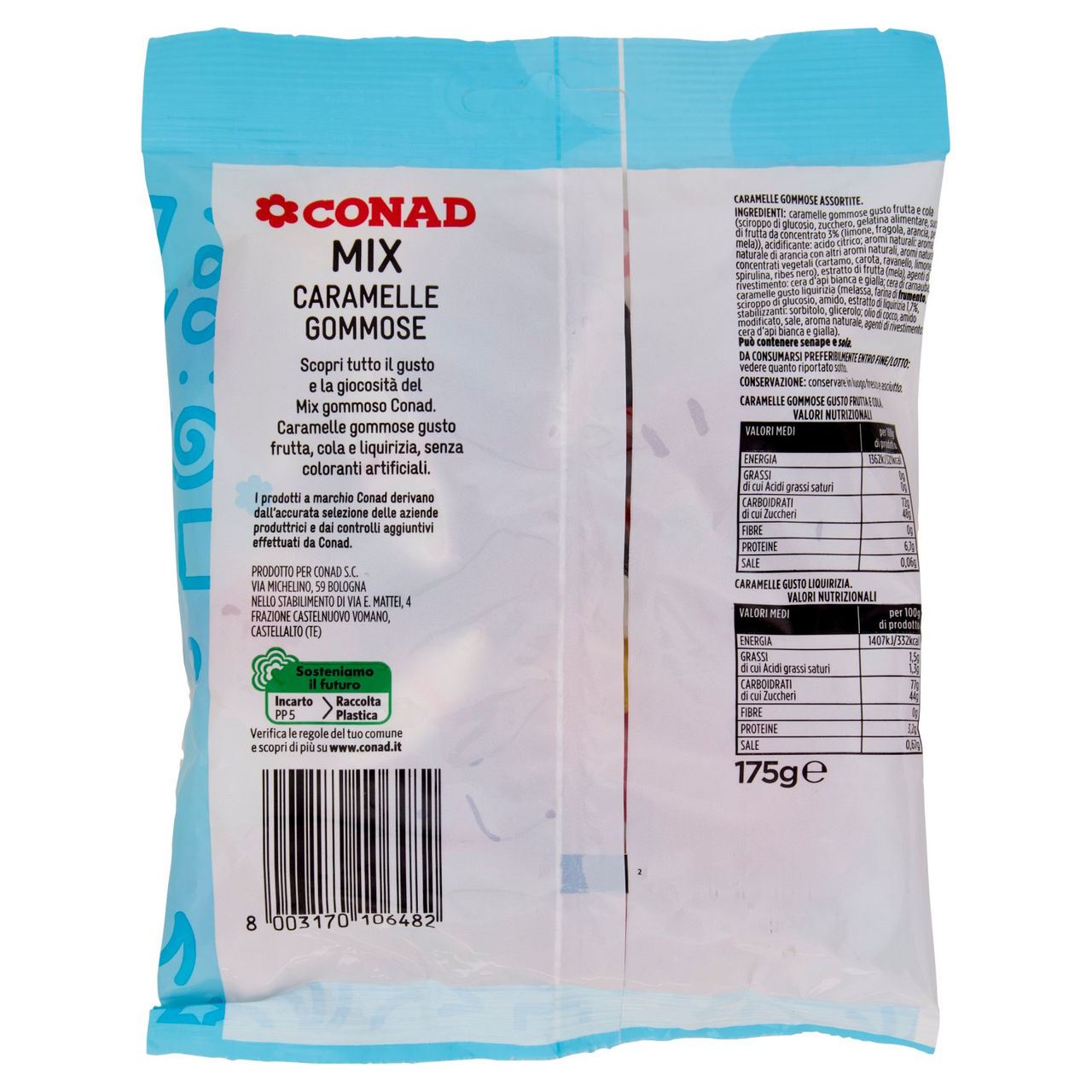 CONAD Mix Caramelle Gommose 175 g