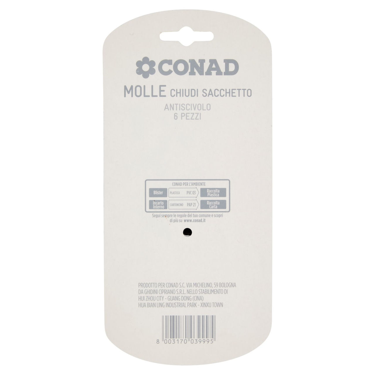 CONAD Molle Chiudi Sacchetto 6 Pz