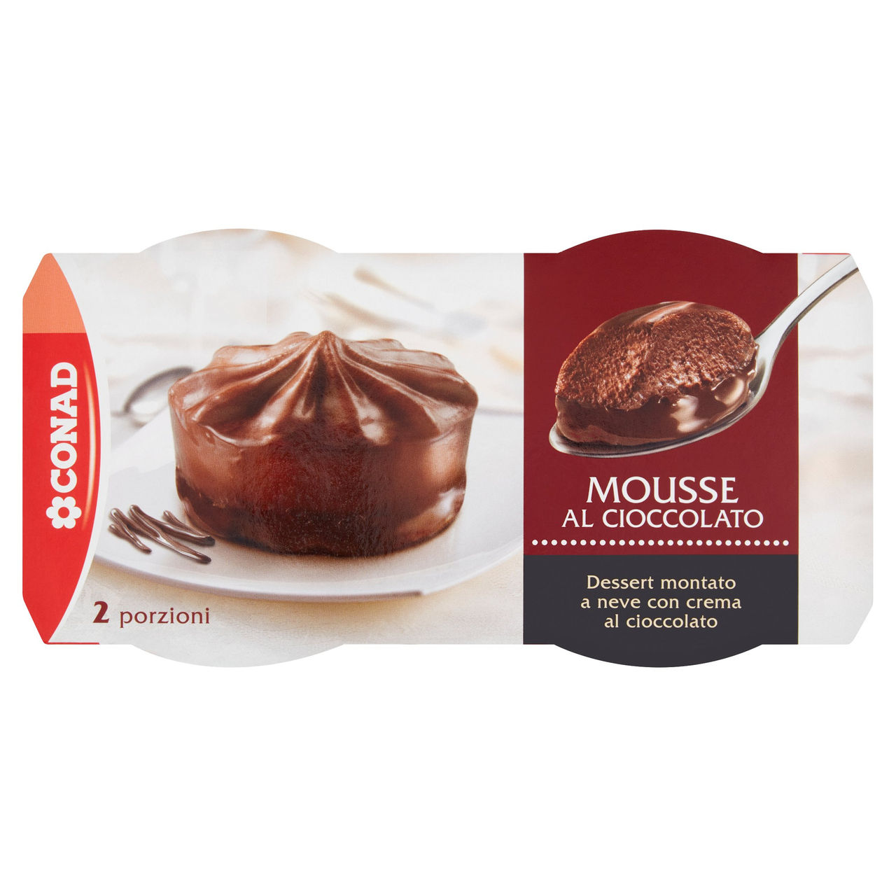 CONAD Mousse al Cioccolato 2 x 90 g