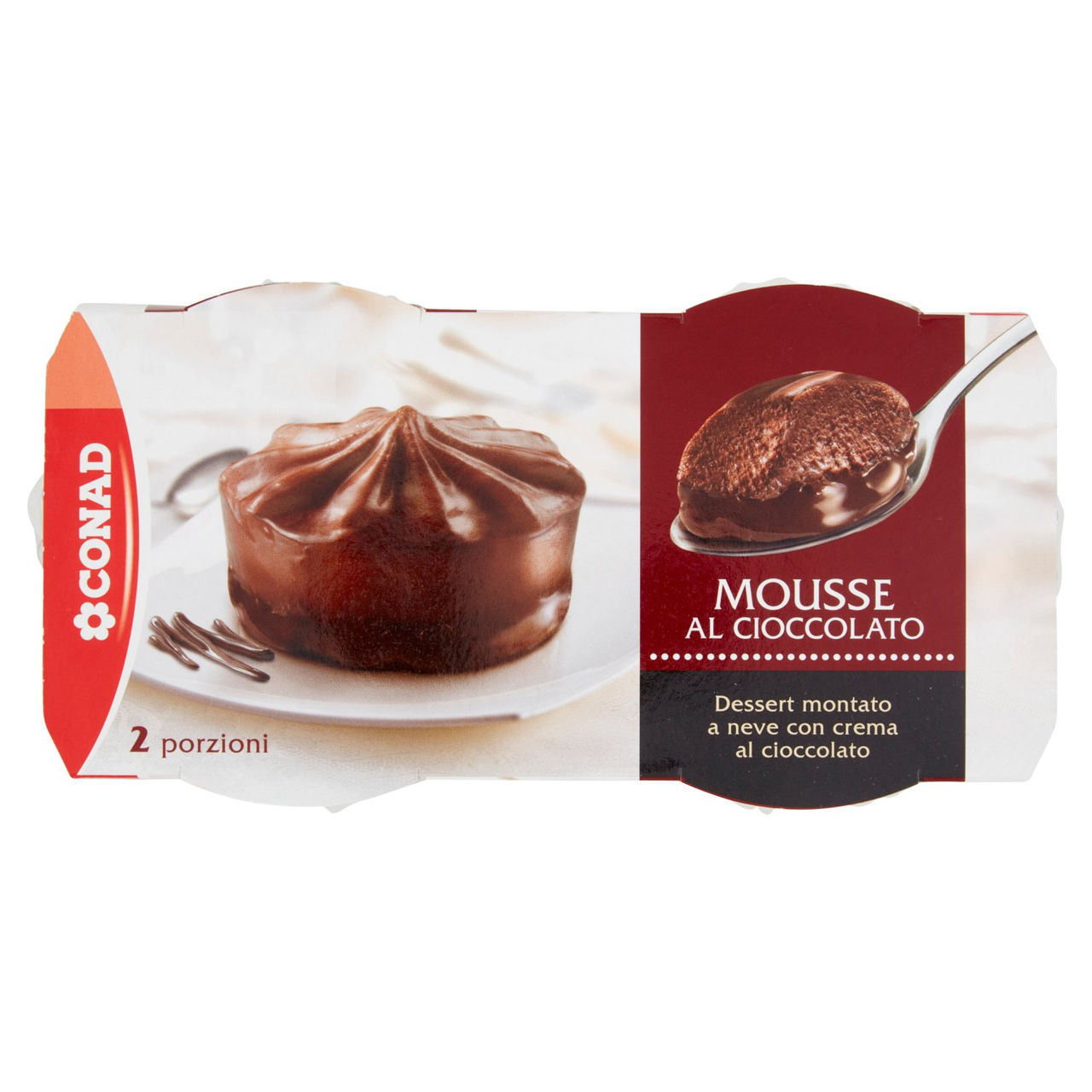 CONAD Mousse al Cioccolato 2 x 90 g