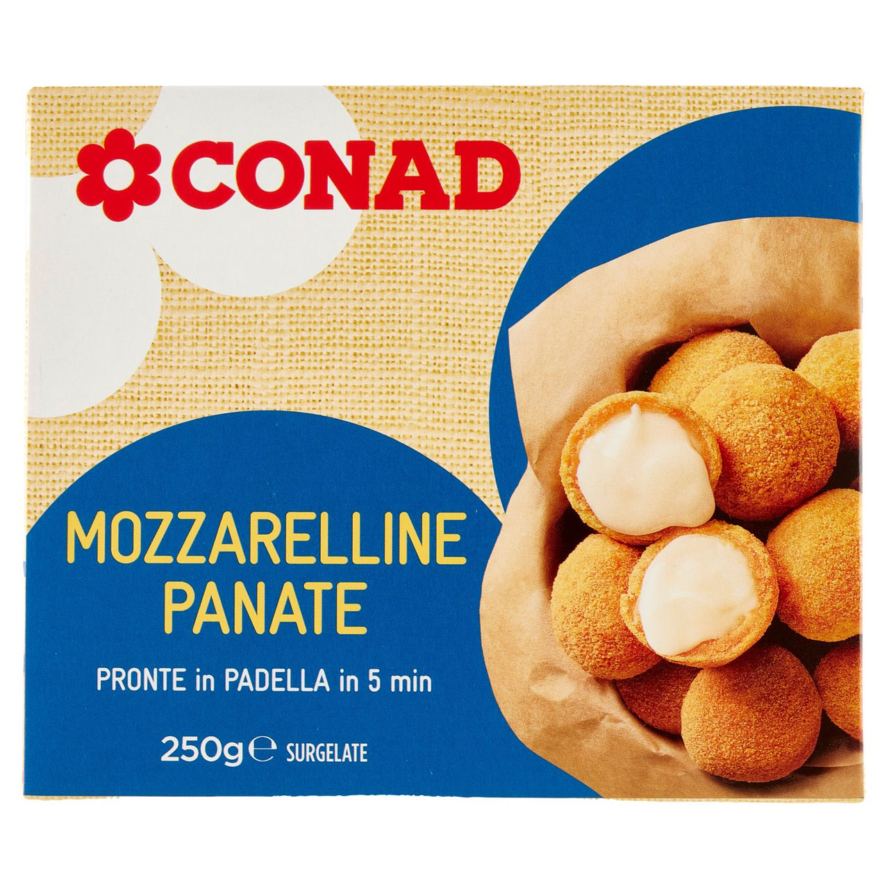Mozzarelline Panate Surgelate 250 g Conad