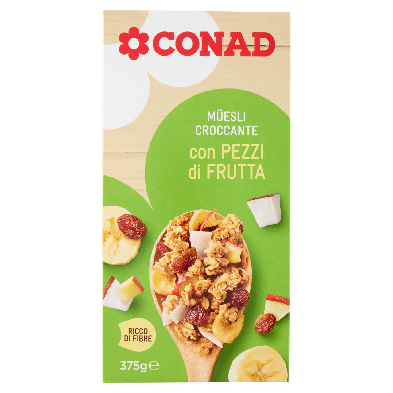 Müesli Croccante Con Pezzi di Frutta 375 g Conad Conad