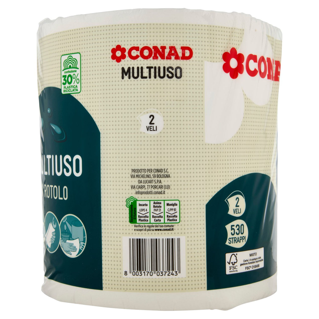 Multiuso 2 Veli 530 Strappi 1 Rotolo Conad