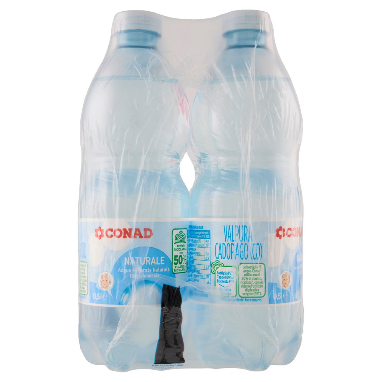 CONAD Naturale Acqua Minerale Naturale Oligominerale 6 x 0,5 l