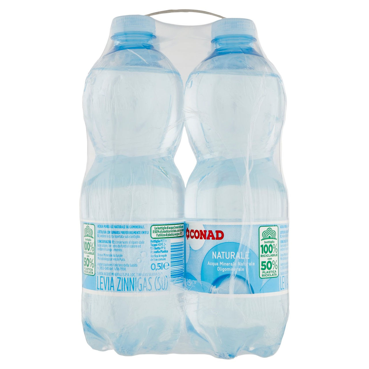 CONAD Naturale Acqua Minerale Naturale Oligominerale Levia 6 x 0,5 l