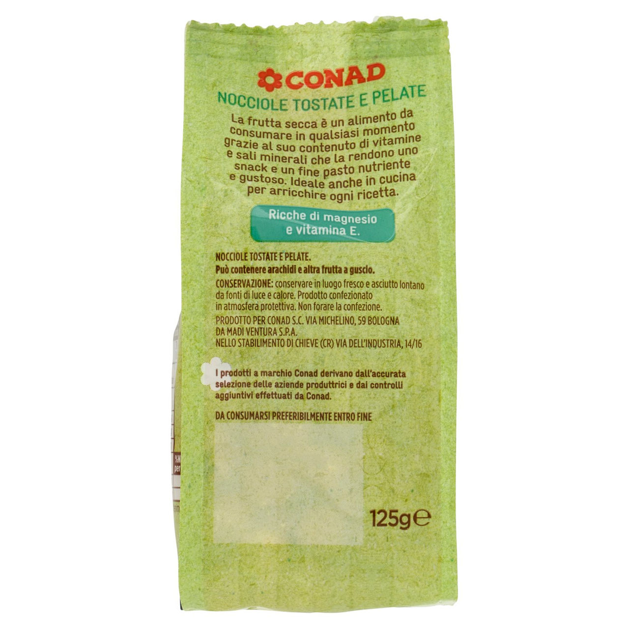 CONAD Nocciole Tostate e Pelate 125 g