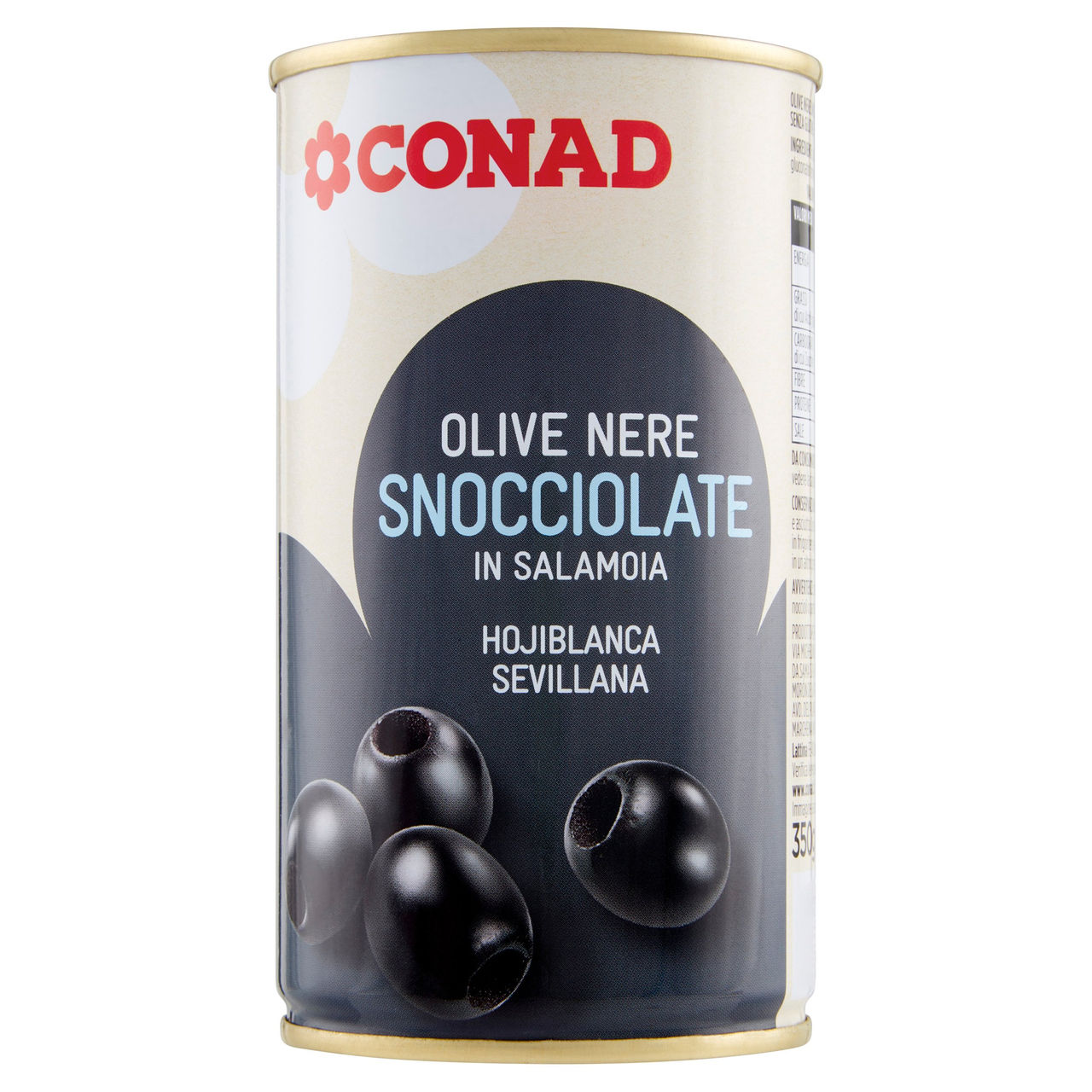 Olive Nere Snocciolate in Salamoia 350 g Conad