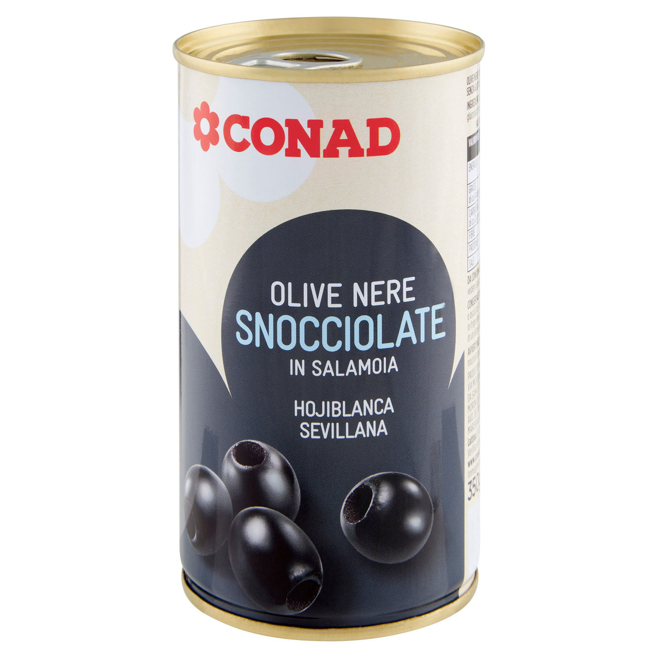 Olive Nere Snocciolate in Salamoia 350 g Conad Conad