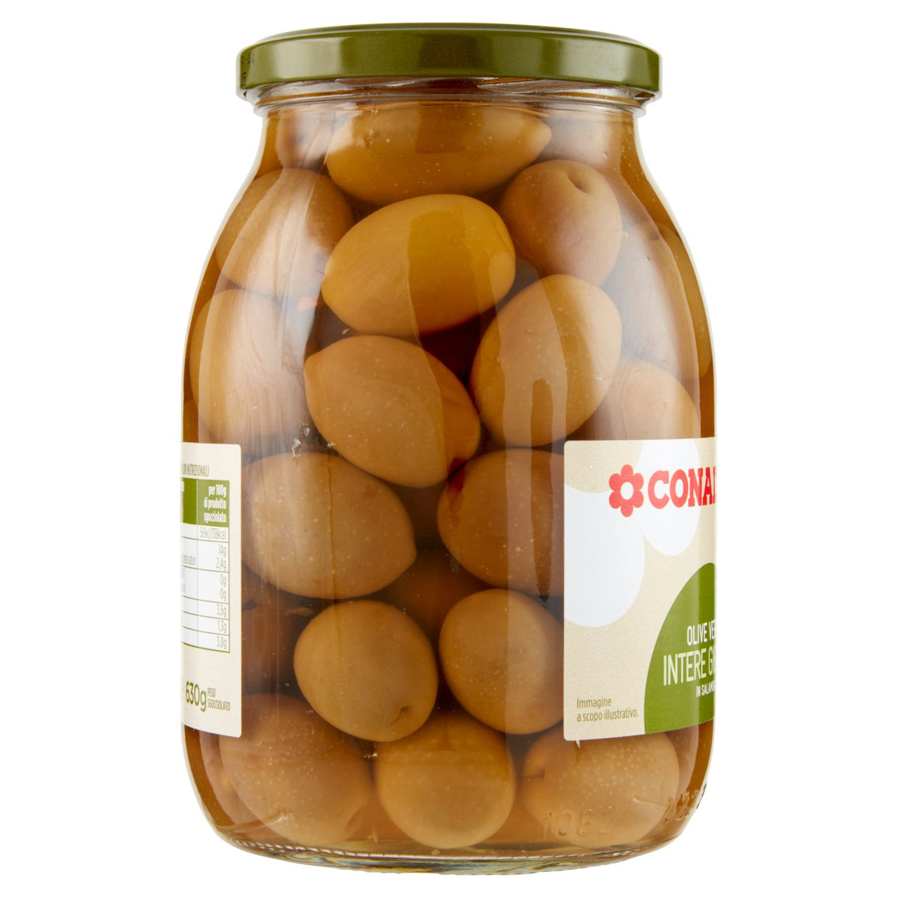 CONAD Olive Verdi Intere Giganti in Salamoia 950 g