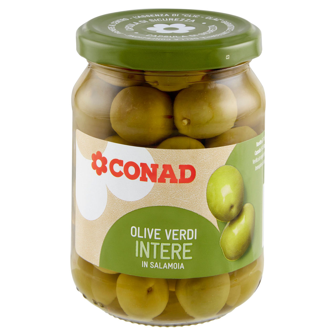 Olive Verdi Intere in Salamoia 310 g Conad