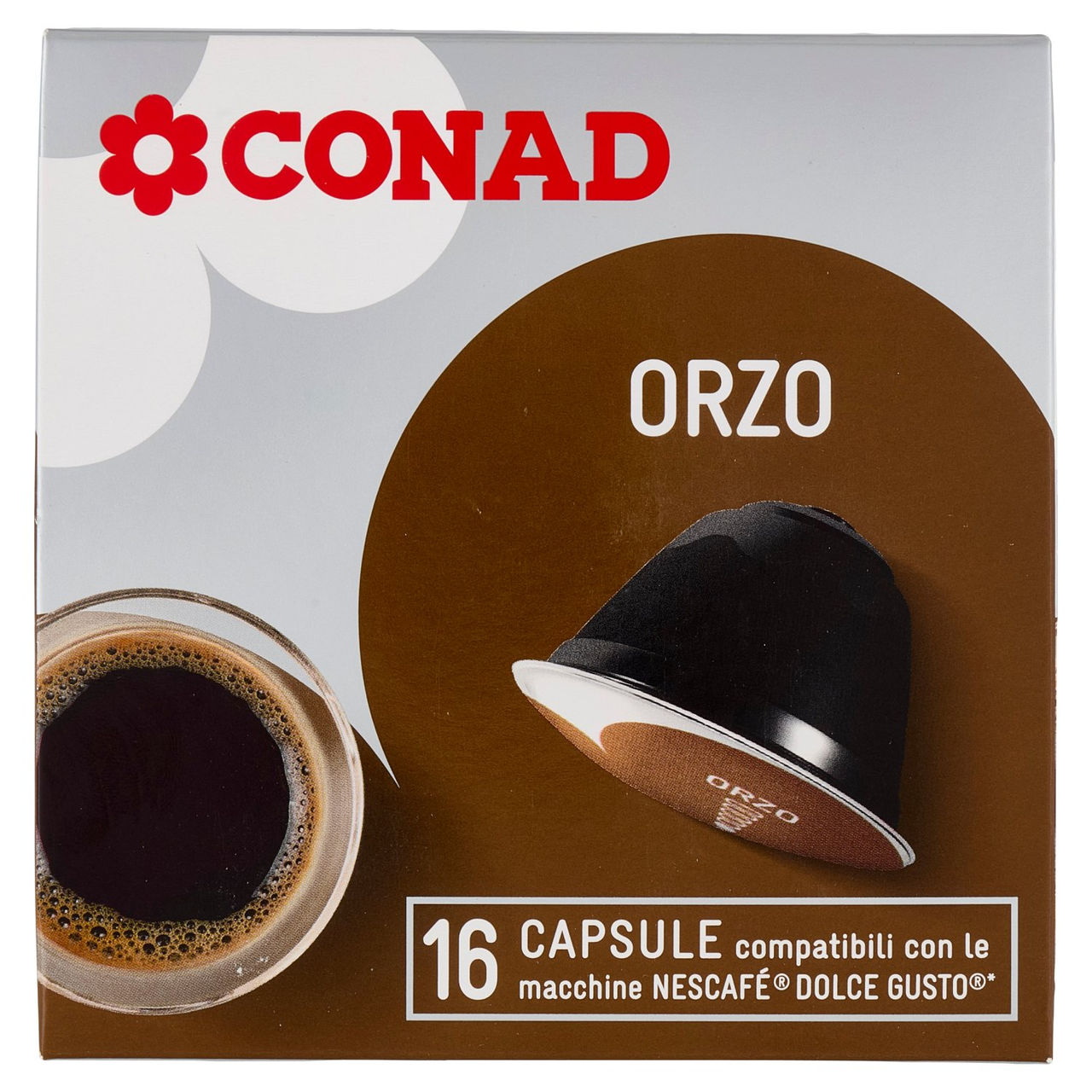 CONAD Orzo 16 Capsule compatibili con le macchine Nescafé Dolce Gusto* 32 g
