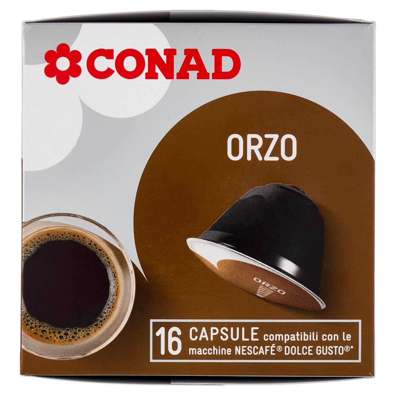 CONAD Orzo 16 Capsule compatibili con le macchine Nescafé Dolce Gusto* 32 g