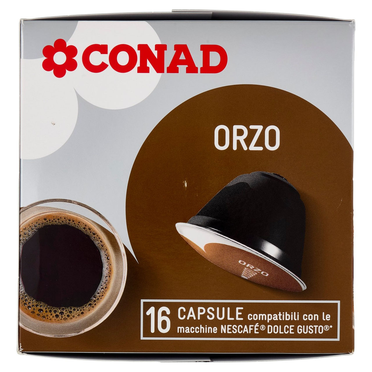 CONAD Orzo 16 Capsule compatibili con le macchine Nescafé Dolce Gusto* 32 g