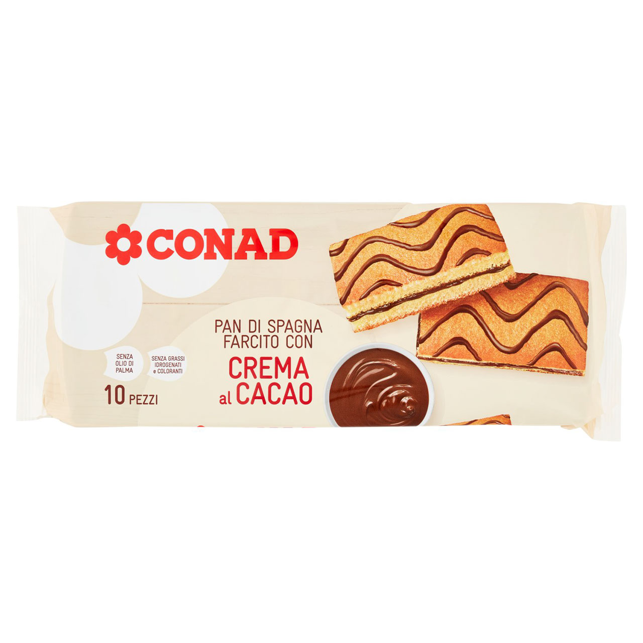 Pan di Spagna Farcito con Crema al Cacao Conad
