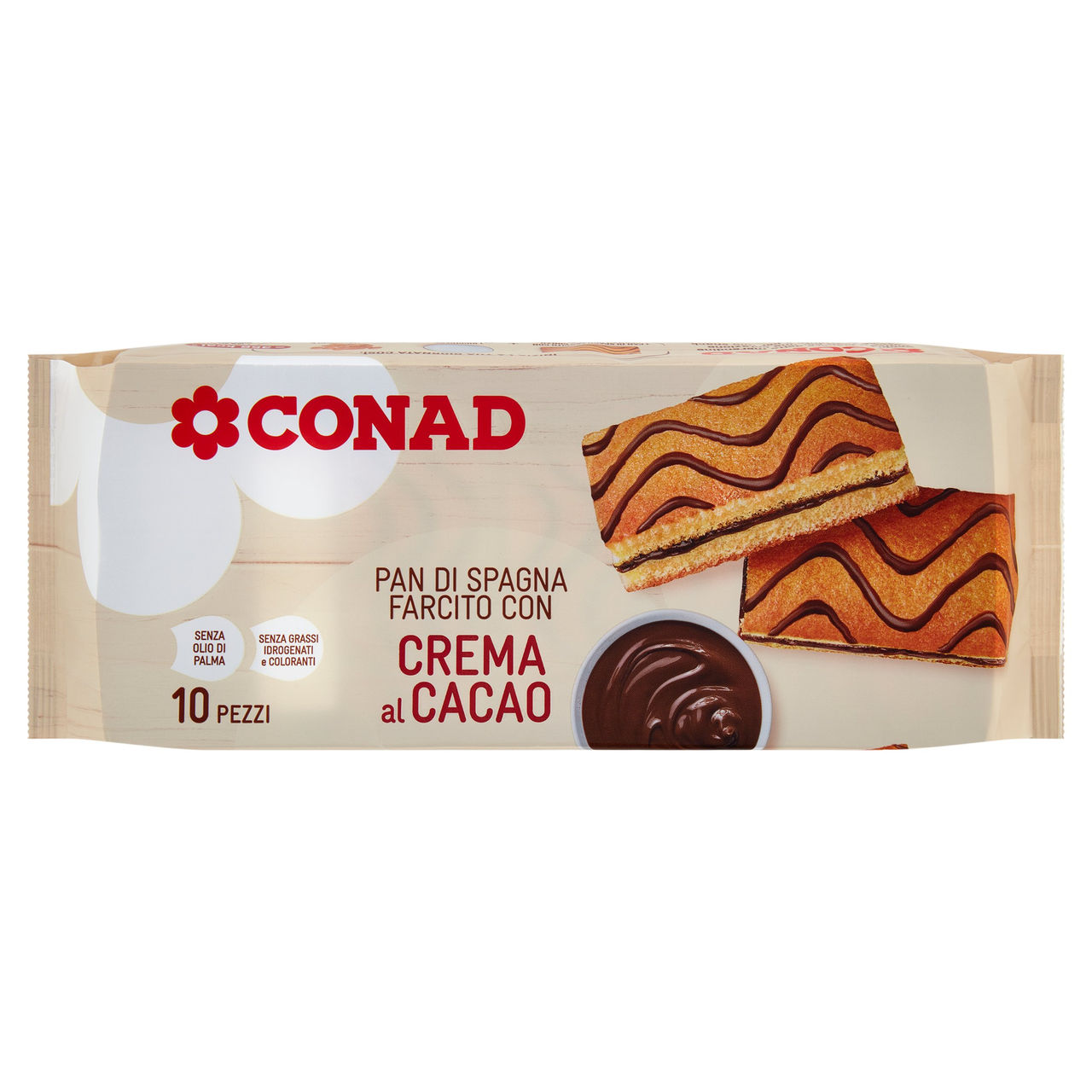 Pan di Spagna Farcito con Crema al Cacao Conad