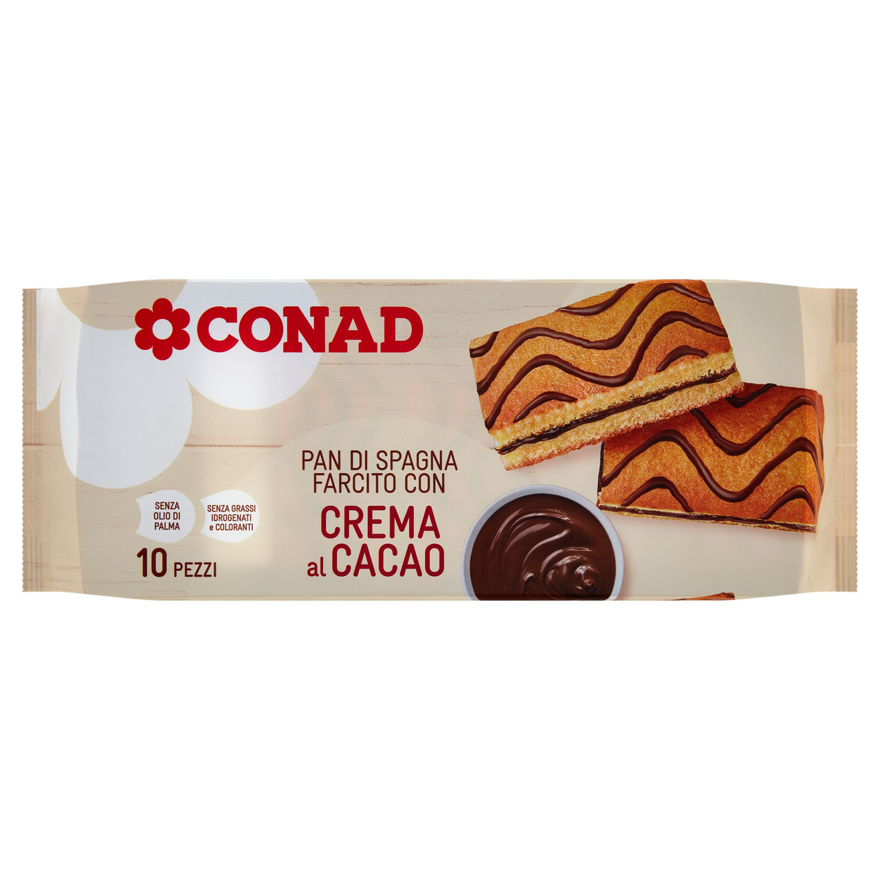 Pan di Spagna Farcito con Crema al Cacao Conad