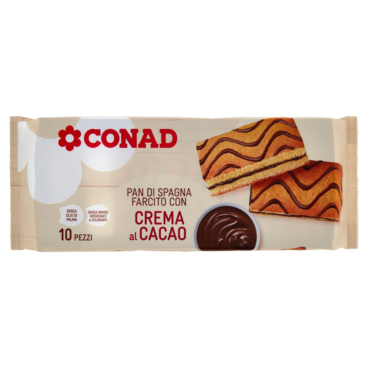 Pan di Spagna Farcito con Crema al Cacao Conad