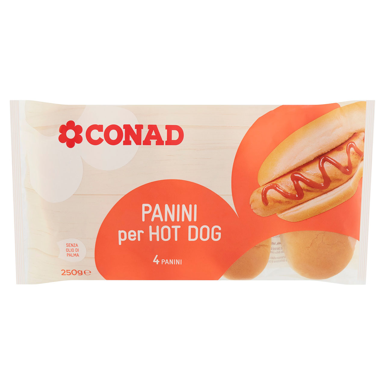 Panini per Hot Dog 4 x 62,5 g Conad