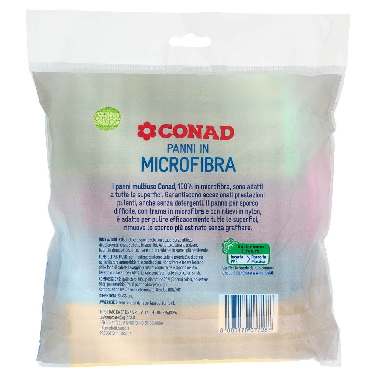 Panno microfibra multiuso Conad in vendita online
