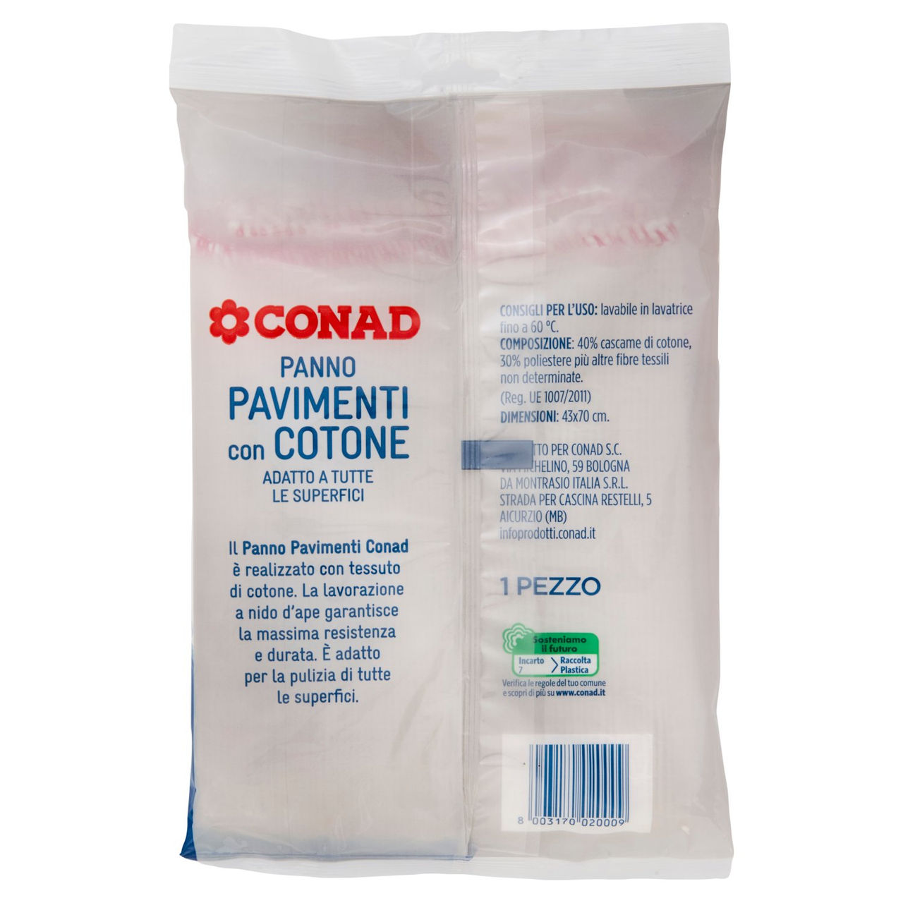 CONAD Panno Pavimenti con Cotone 1 pz
