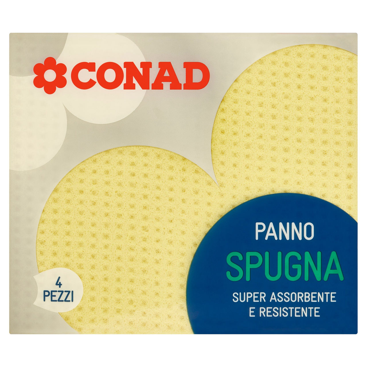 Panno Spugna 4 Pezzi Conad in vendita online
