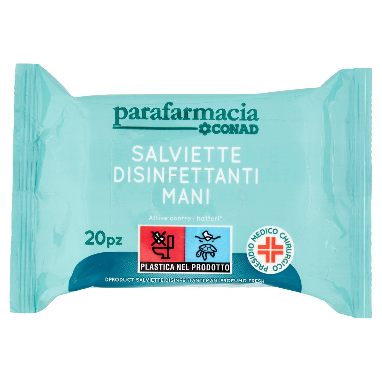 CONAD Parafarmacia Salviette Disinfettanti Mani 20 pz