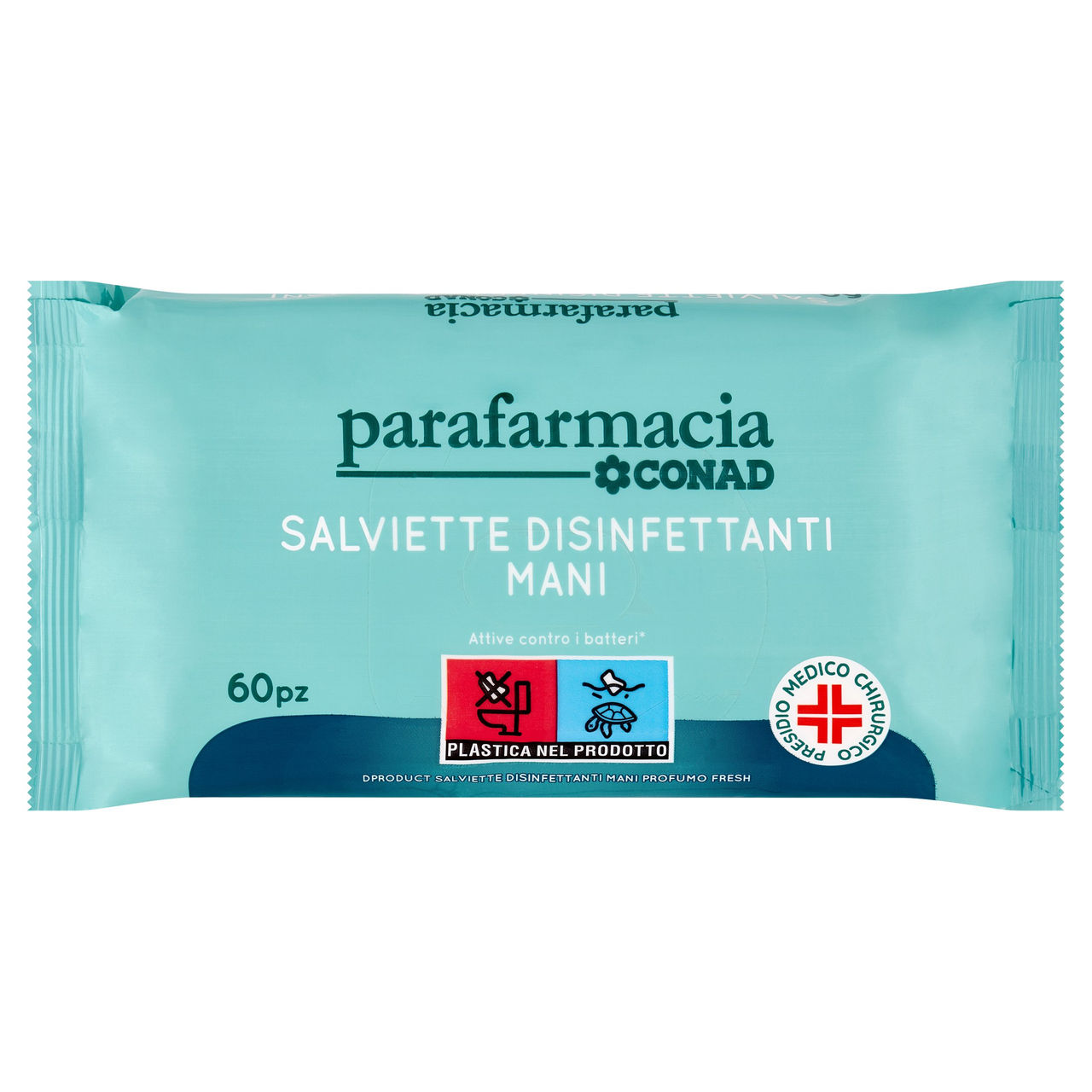 CONAD Parafarmacia Salviette Disinfettanti Mani 60 pz