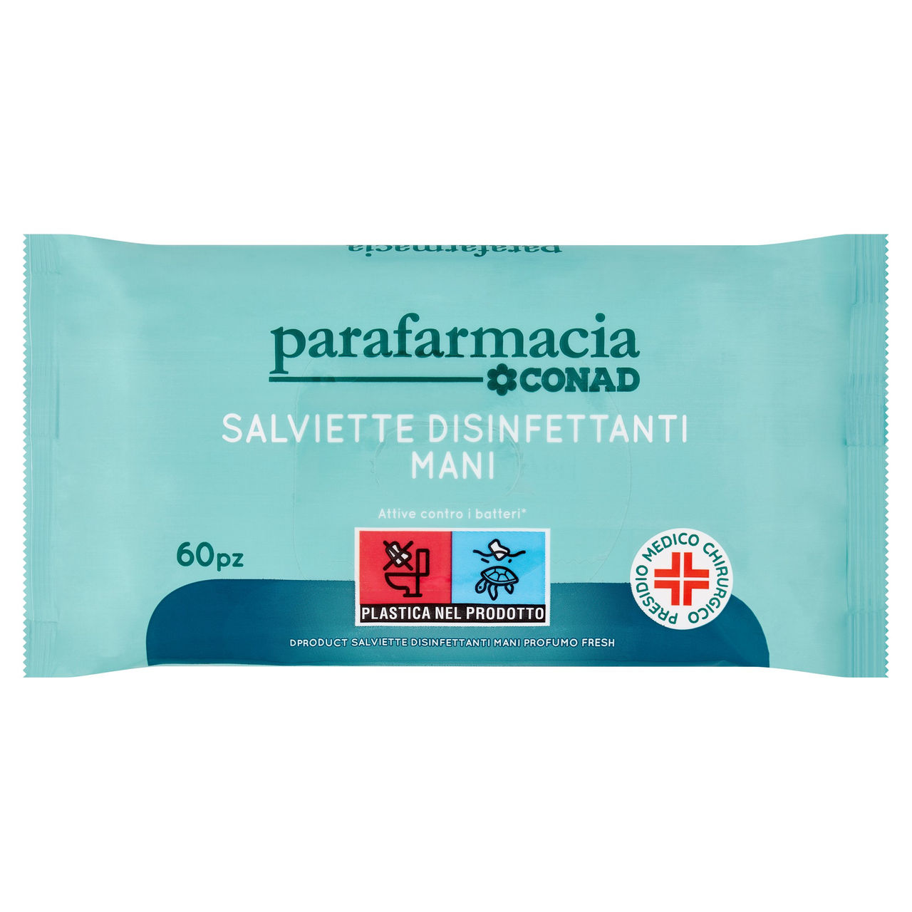 CONAD Parafarmacia Salviette Disinfettanti Mani 60 pz