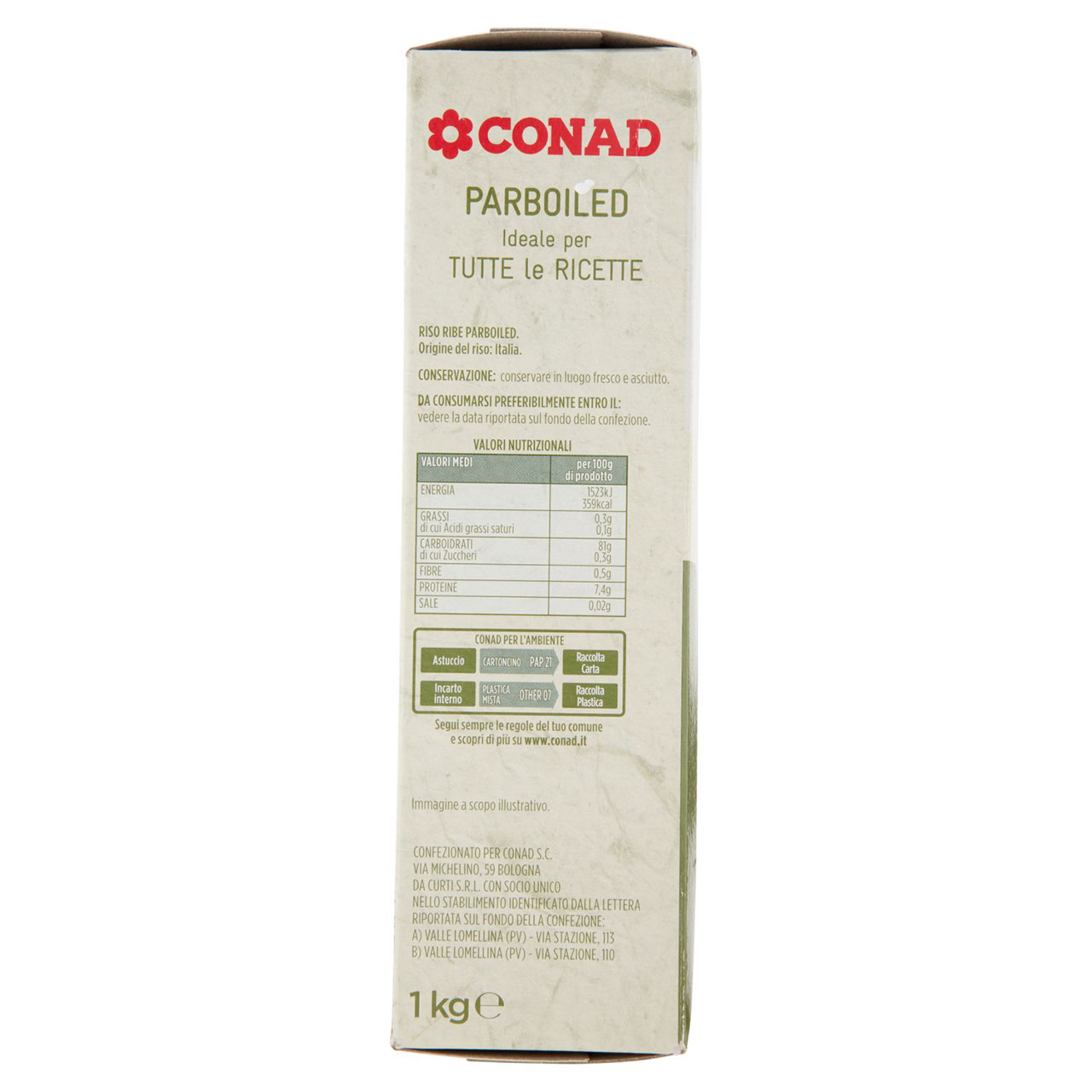 Riso Parboiled 1 kg Conad in vendita online | Conad