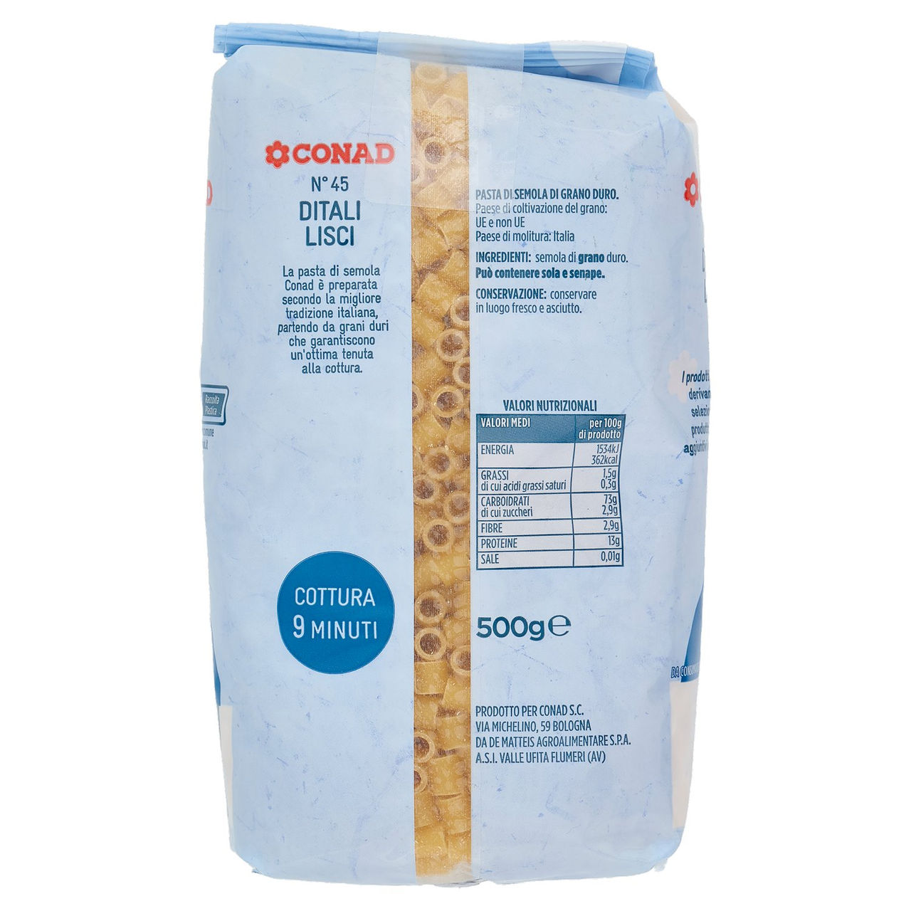 Ditali Lisci 500 g Conad in vendita online