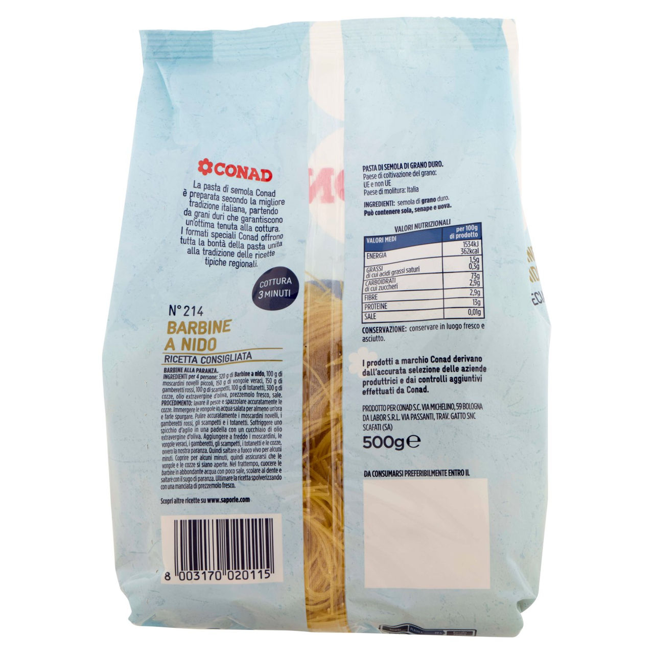 Pasta Barbine a Nido Conad in vendita online