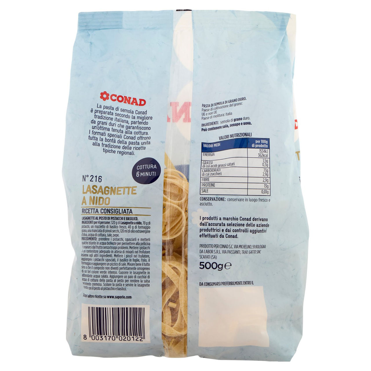 Lasagnette a Nido 500 g Conad