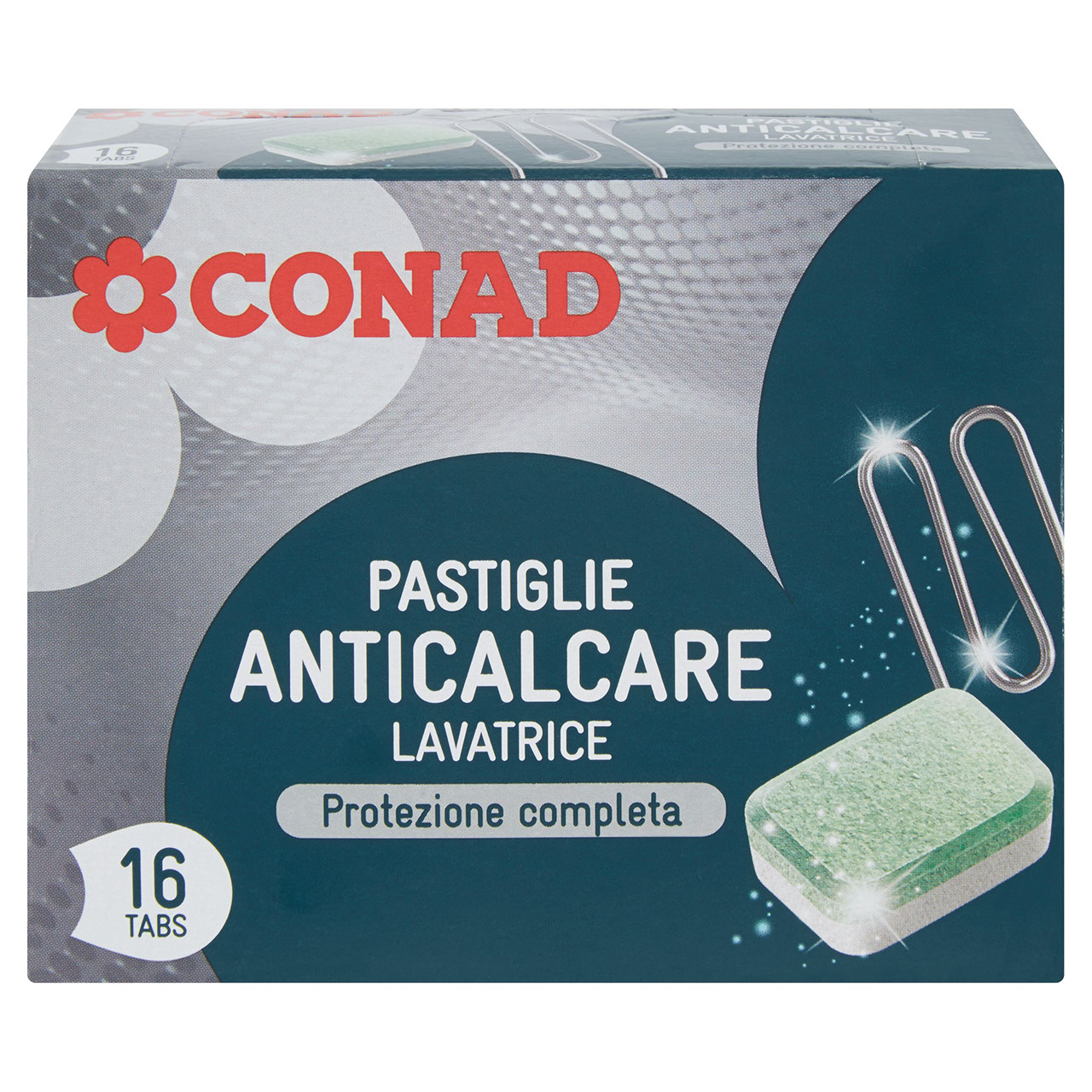 Pastiglie Anticalcare Lavatrice 16 tabs 256g Conad