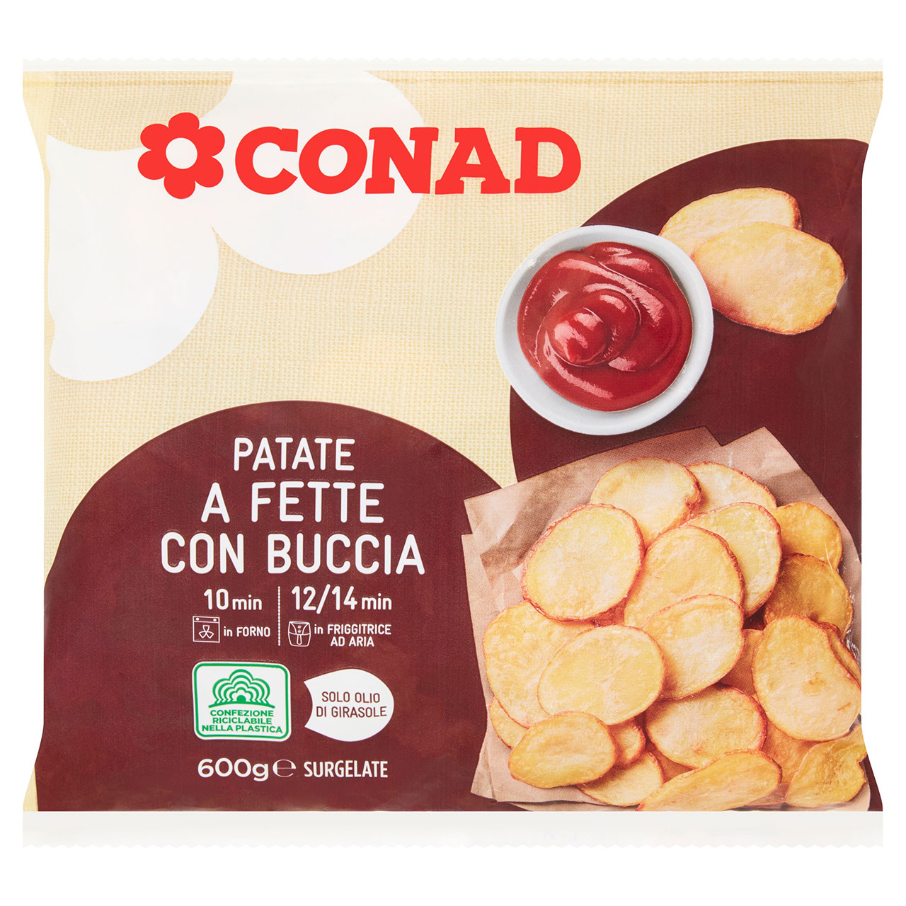 Patate a fette con buccia Conad in vendita online
