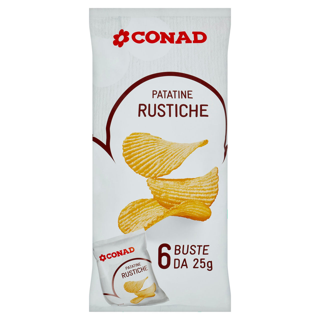 Patatine Rustiche 150 g - (6 x 25 g) Conad