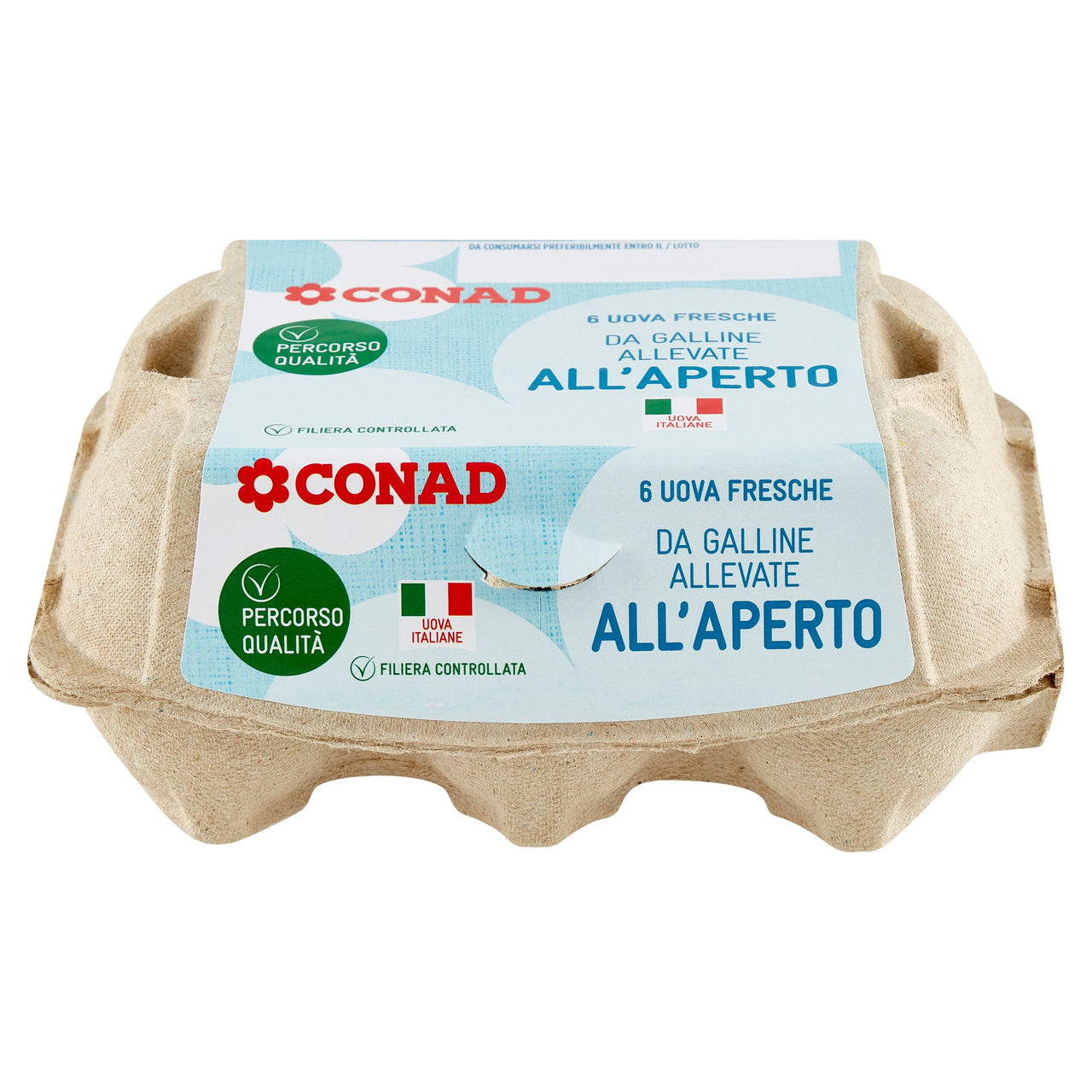 CONAD Percorso Qualità 6 Uova Fresche da Galline Allevate all'Aperto