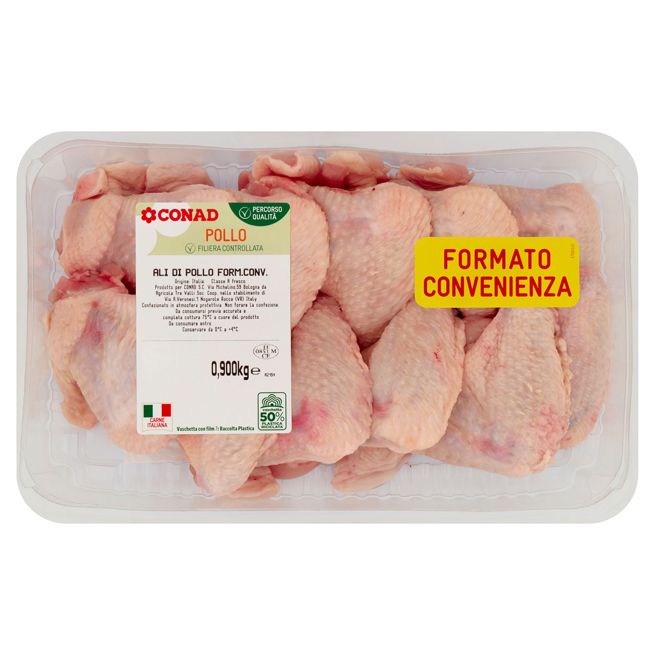 CONAD Percorso Qualità Ali di Pollo Form. Conv. 0,900 kg