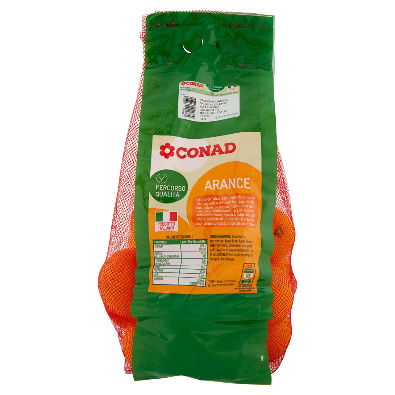 CONAD Percorso Qualità Arance Valencia Italia cal. 9 3 kg