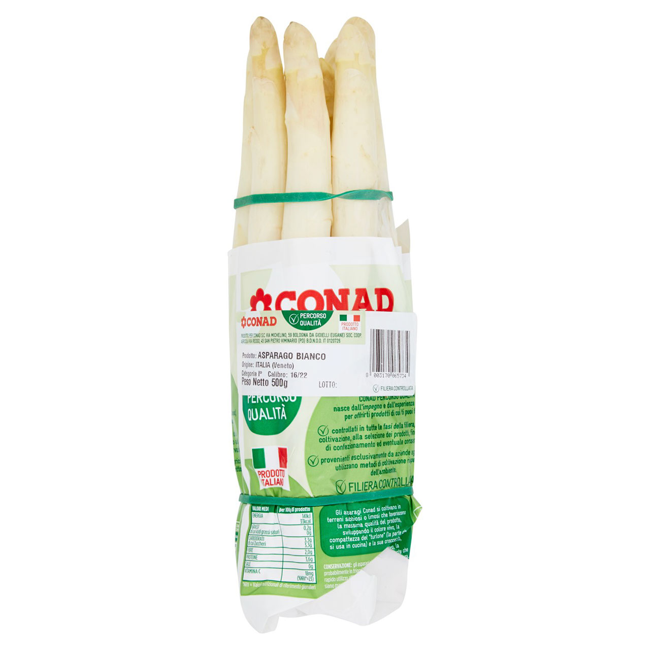 CONAD Percorso Qualità Asparago Bianco Italia cal. 16/22 500 g