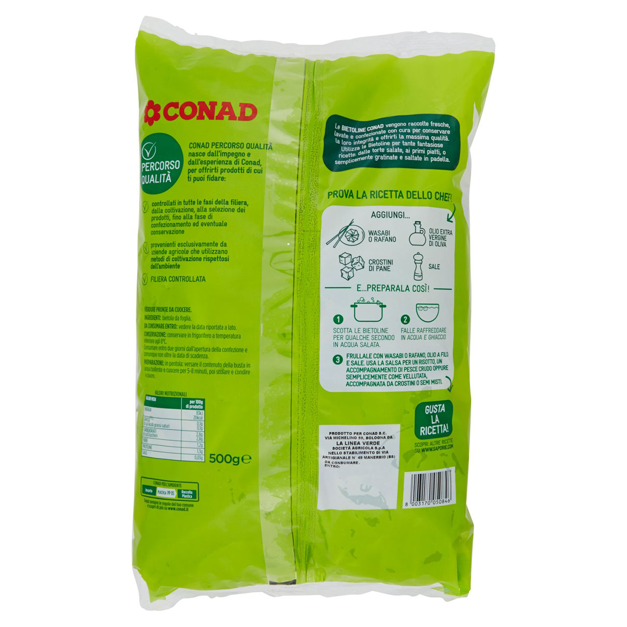 Bietoline 500 g Conad in vendita online