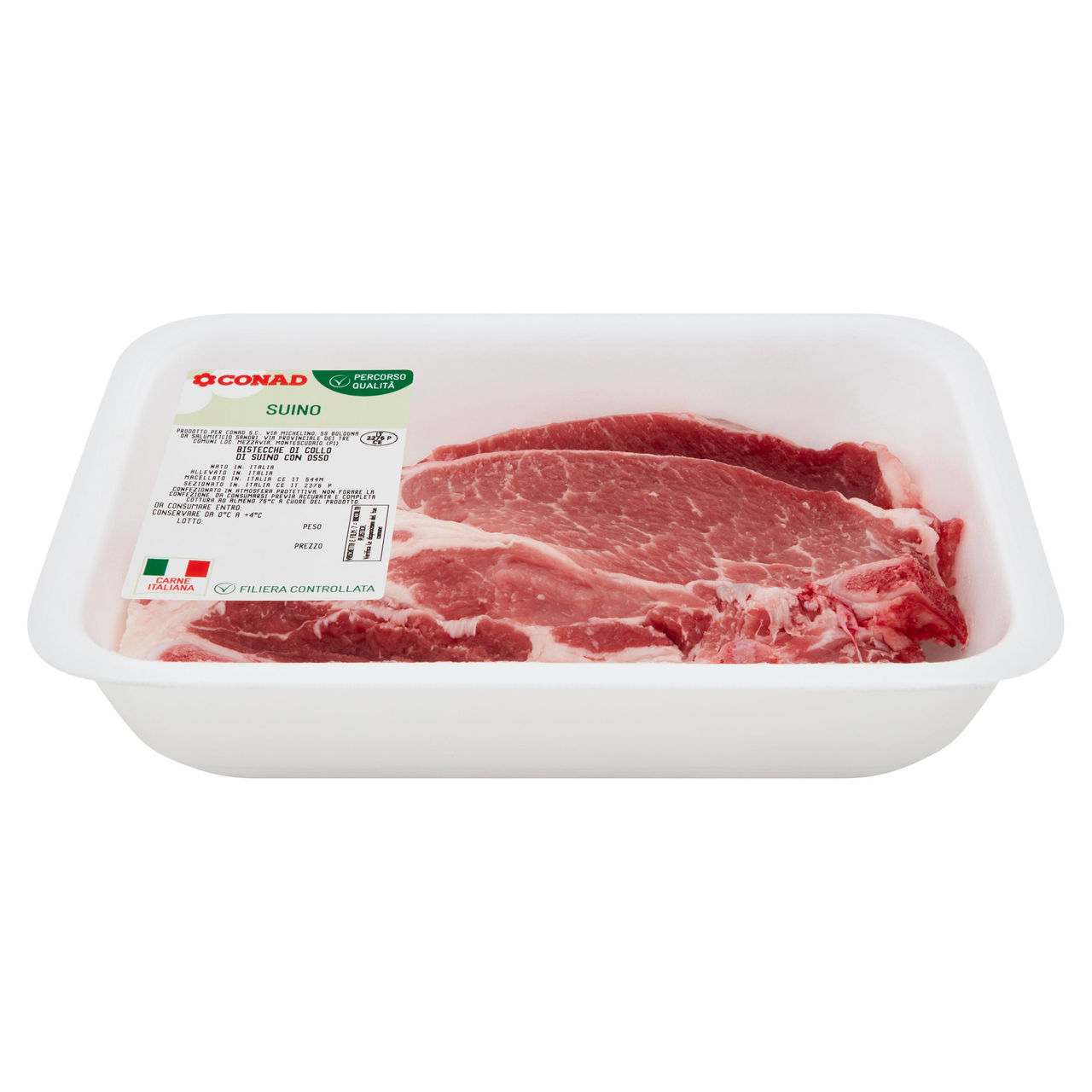 CONAD Percorso Qualità Bistecche di Collo di Suino con Osso