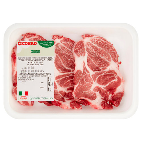 CONAD Percorso Qualità Bistecche di Collo di Suino Senza Osso