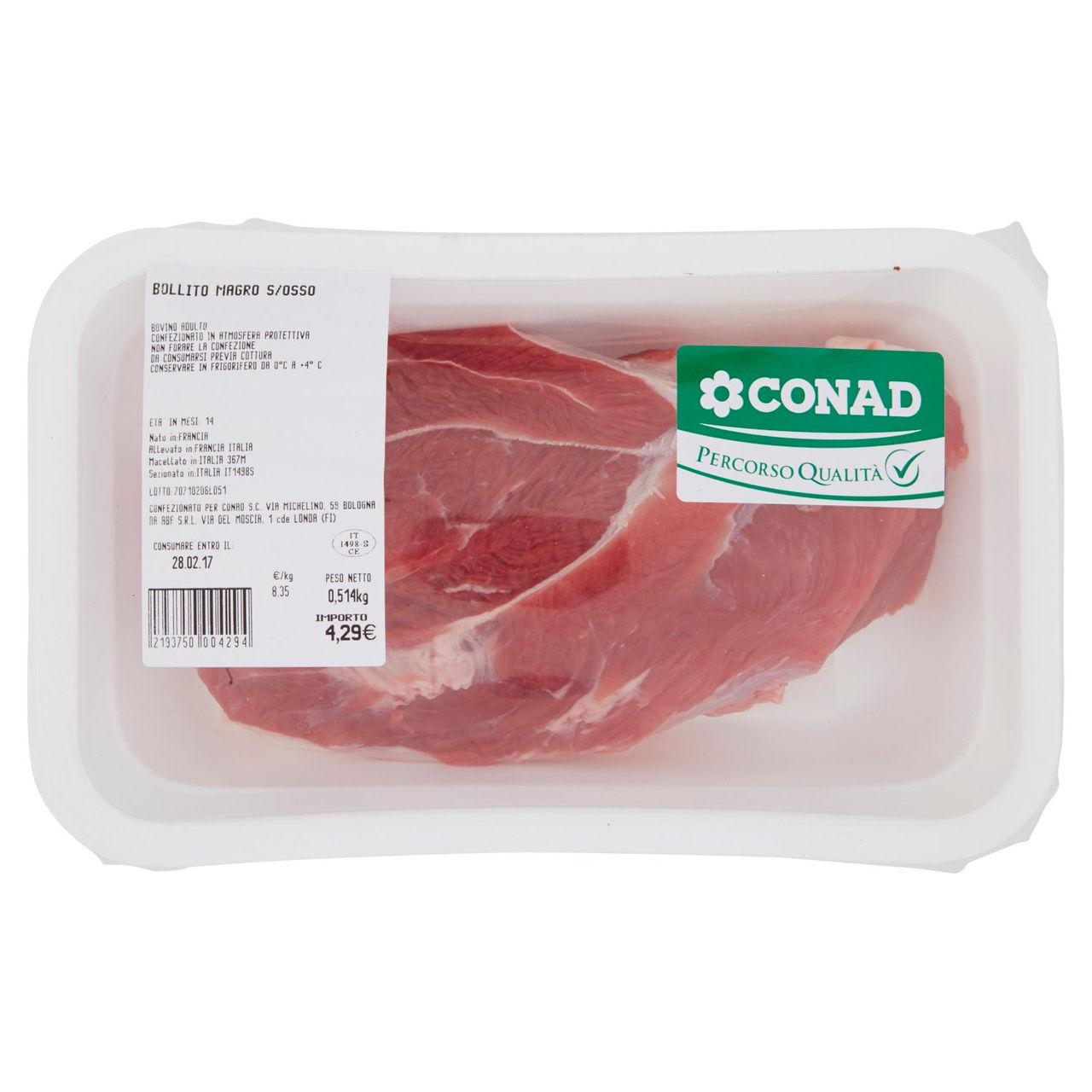 CONAD Percorso Qualità Bollito Magro S/Osso