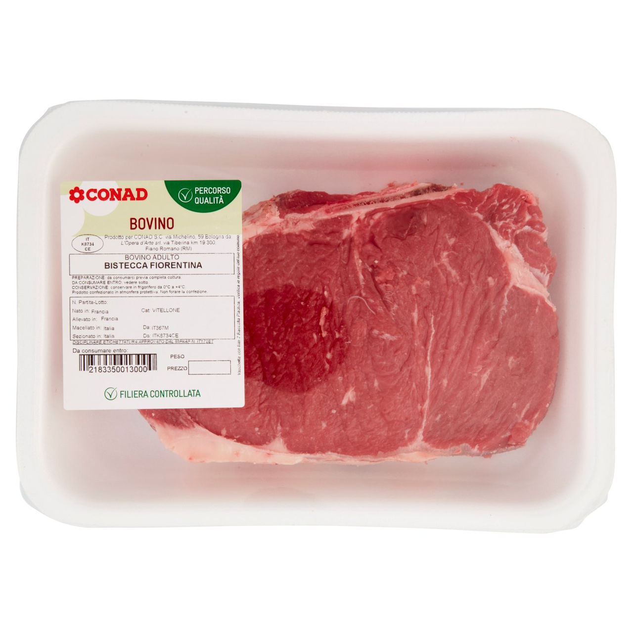 CONAD Percorso Qualità Bovino Adulto Bistecca Fiorentina