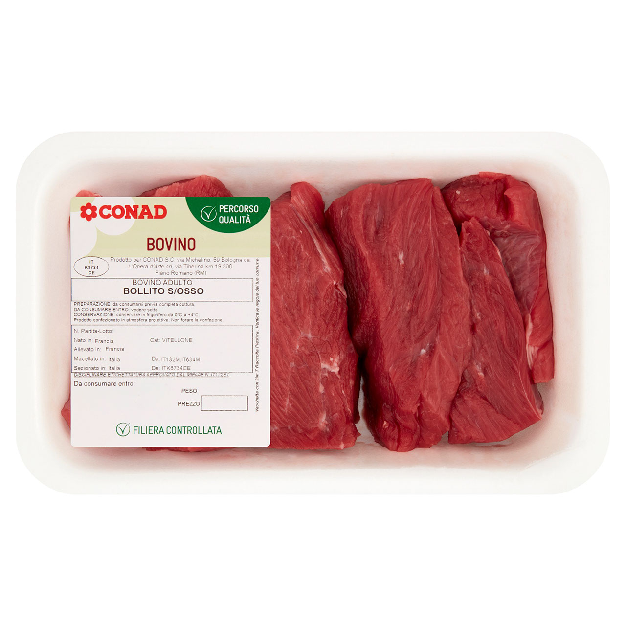 CONAD Percorso Qualità Bovino Adulto Bollito S/Osso