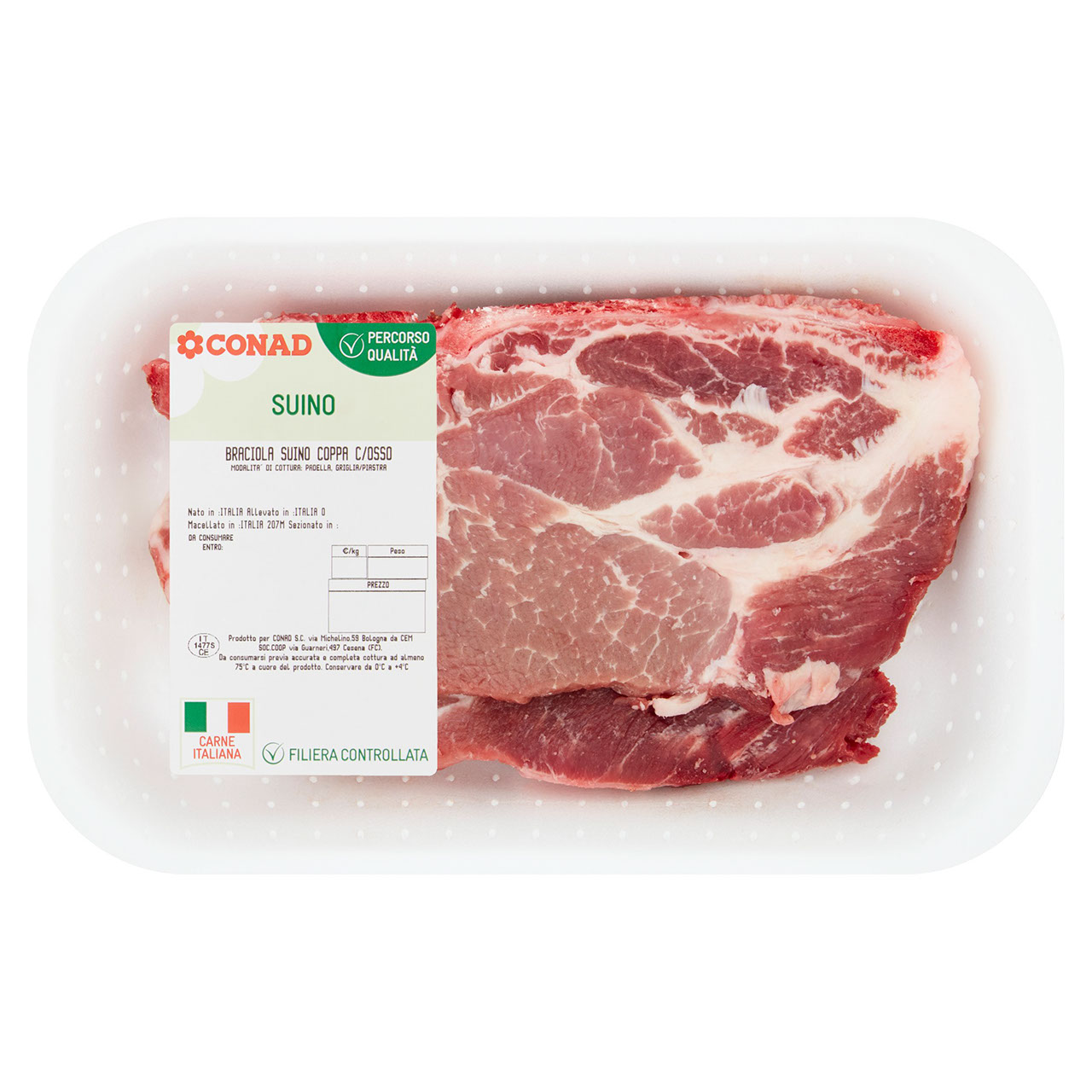 CONAD Percorso Qualità Braciola Suino Coppa c/Osso