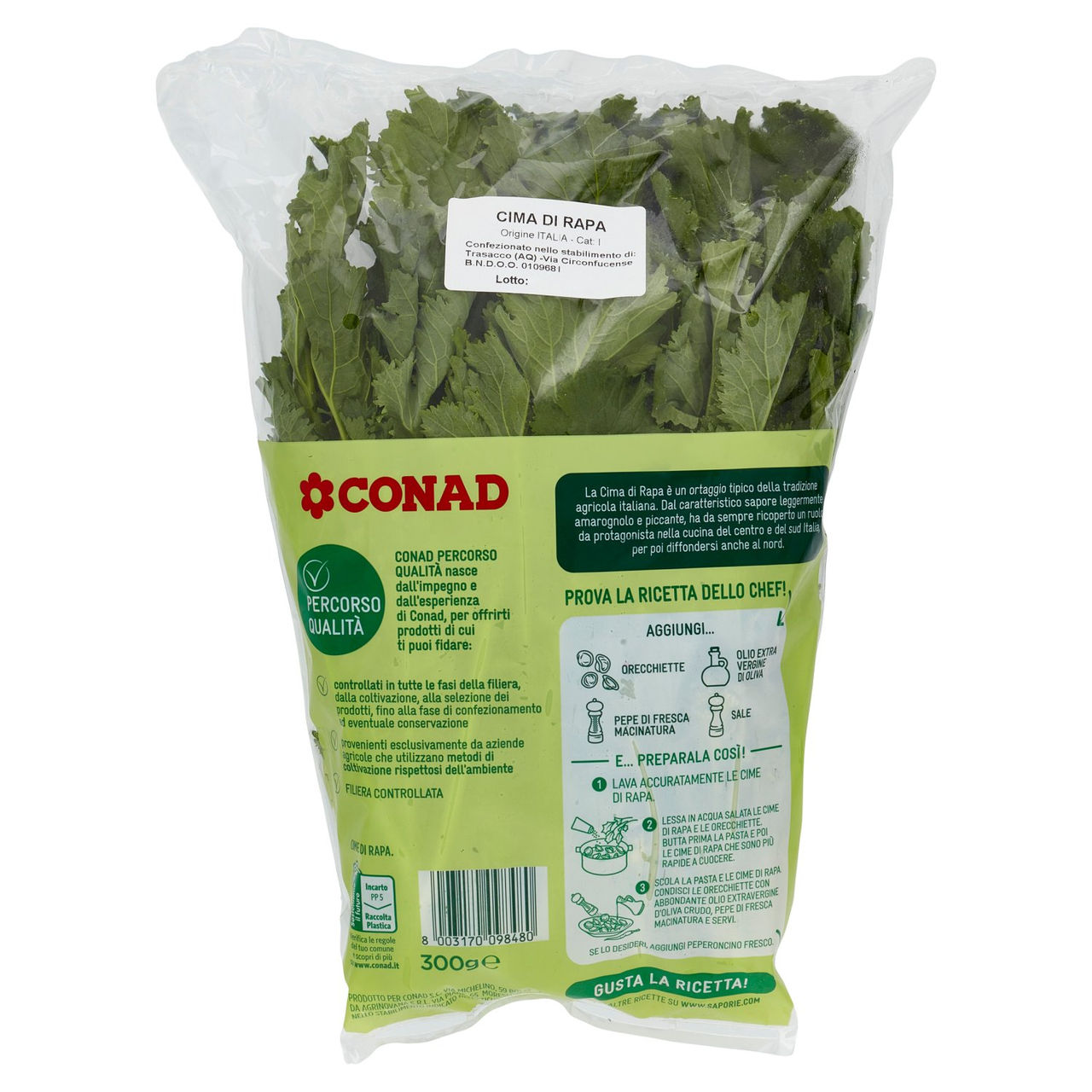 CONAD Percorso Qualità Cime di Rapa Italia 300 g